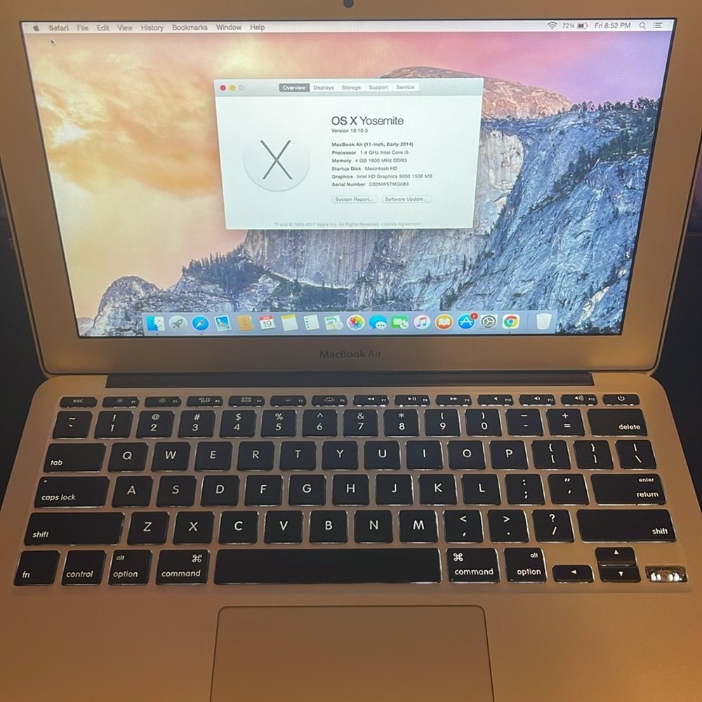 MacBook Air 11 Inch (Early 2014) with Charger
